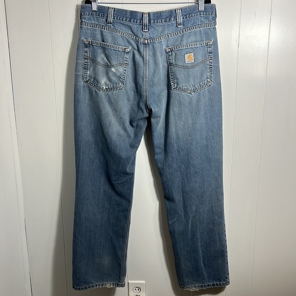 Carhartt Jeans Loose Fit Work Jeans Medium Wash Size 36x32 - Picture 2 of 5